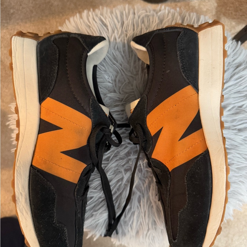 New Balance Black and Orange Sneakers